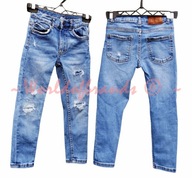 ZARA Dżinsowe RURKI z dziurami MOM WASH Denim 116