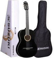 SUZUKI SCG-2 3/4 BLK CZARNA GITARA KLASYCZNA + POKROWIEC ZESTAW DO NAUKI