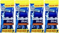 Maszynka do golenia GILLETTE BLUE II Plus 7 sztuk x 4 opak. (28 sztuk)