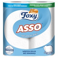 Papierowy RĘCZNIK Kuchenny Foxy ASSO Biały chłonny wytrzymały - 2 rolki