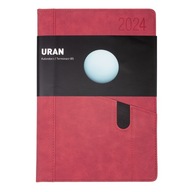 Kalendarz książkowy B5 tygodniowy URAN czerwony terminarz planer 2024