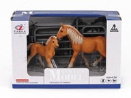 Konie koń + źrebak farma 2 figurki koni - klacz i źrebie 22x10x14,5cm