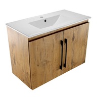 Solidna szafka łazienkowa z umywalką półka 2 drzwi dąb loft producent mebli