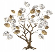 Metalowa dekoracja ścienna drzewo złote duże 89cm
