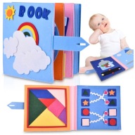 MONTESSORI SZENZOROS 3D OKTATÓ FILC FÜZET GYEREKEKNEK FELHŐK