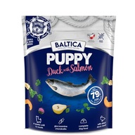 Baltica Puppy kaczka z łososiem dla psów z alergią 1 kg + 2 gratisy