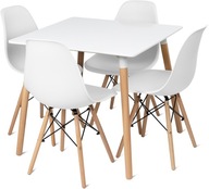 Stół Skandynawski + 4 krzesła ZESTAW