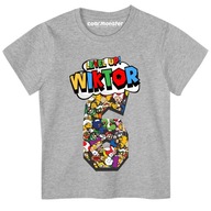 Super Mario Detské tričko s menom Cyfra na narodeniny Darček