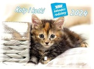 Kalendarz 2024 Rodzinny Koty i kotki