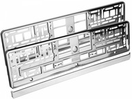 RAMKA CHROM POD TABLICE REJESTRACYJNE ZESTAW 2 SZT