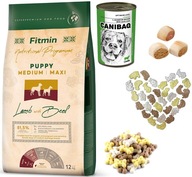 Zestaw Fitmin Medium Maxi Puppy Lamb&Beef 12kg