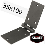 Skriňový záves čierny 35x100 mm pre dvere