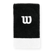 Frotka na rękę Wilson Extra Wide Wristband OSFA 2 szt. czarno-białe WRA7335