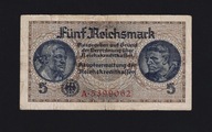 BANKOVKA III RZESZA Okupačné územia - 5 Reichsmark, séria A
