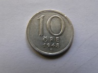 SZWECJA SWEDEN 10 ORE 1948 ROK SREBRO BCM !!! 1447