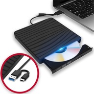 Zewnętrzny napęd optyczny nagrywarka CD-R DVD-RW z USB 3.0 C do laptopa