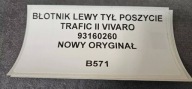 quarter rear left side Renault Trafic II (X83) 93160260