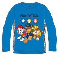 Bluzka z długim rękawem dziecięca Paw Patrol dla chłopczyka niebieska r.122