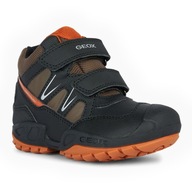 Juniorské topánky Geox New Savage Abx black/dark orange 29 EU