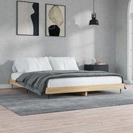 Rama łóżka, dąb sonoma, 140x200 cm, materiał drewn