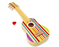 LELIN Drevená klasická gitara dúha pre deti