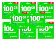 8x Karta startowa PLUS PL Internet 5PLN/6GB