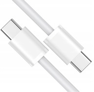 KABEL USB-C - USB-C SZYBKIE ŁADOWANIE MOCNY PRZEWÓD TYP-C PD BIAŁY