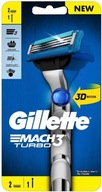 Gillette Mach3 Turbo Rączka maszynki dogolenia + 2