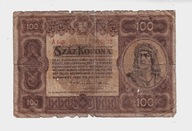 BANKOVKA MAĎARSKO – 100 korún – 1920 rok