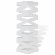 vidaXL Štvorcový stojan na dáždniky a palice, biely, oceľový, 48,5 cm
