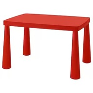 IKEA MAMMUT Detský stôl červený 77x55 cm