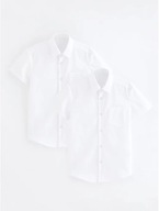 GEORGE košeľa 134-140 9-10 l biele košele bavlna krátky rukáv
