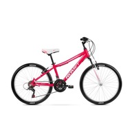 Rower ROMET Jolene 24 2023 malinowo-różowo-biały 13"