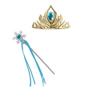 Doplnky Disney Frozen 1/2 Elsa Rukavice Súprava korunkových šperkov s prútikom Elsa Parochňa B