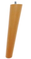 Nožička nábytková drevená šikmá 15cm lak skrutka
