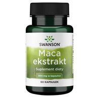 Swanson MACA EKSTRAKT 500 mg 60 kapsułek LIBIDO seks PAMIĘĆ ENERGIA