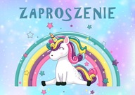 Zaproszenia na urodziny dla dzieci urodzinowe jednorożec unicorn