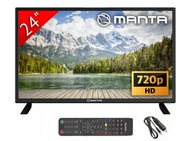 Telewizor Manta 24 cale TV przenośny DVBT2 USB CL+ 12V Kamper/Kuchnia/TIR