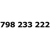 798 233 222 T-MOBILE ZŁOTY NUMER TELEFONU STARTER NA KARTĘ SIM NR TMOBILE