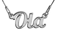 Naszyjnik srebrny pozłacany z imieniem Ola