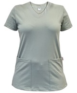 Bluza medyczna szałwia elastyczna bawełna roz. XL