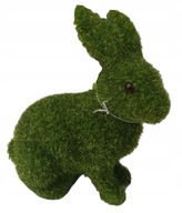 ZAJĄC trawiasty WELUROWY flokowany trawa WIELKANOC zajączek królik 14 cm