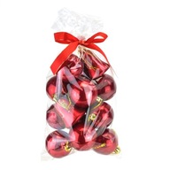 Vianočné gule v sáčku, 5 cm, červená perleť, 14 ks