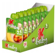 KUBUŚ Baby Mus Jabłko Banan Bez Cukru 4 m+ 9x100g