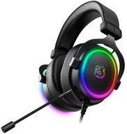 Słuchawki GH800 gamingowe podświetlenie RGB Czarny