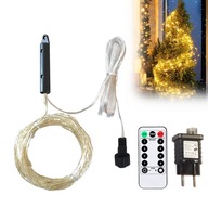 LED FÉNYFÜGGÖNY KARÁCSONYFA LÁMPÁK 1M-100 LED Meleg fehér