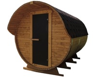 Fińska sauna beczka 3,4 m z przedpokojem i daszkiem