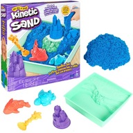 KINETIC SAND NIEBIESKI PIASEK KINETYCZNY ZAMEK FOREMKI PLAŻA