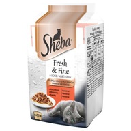 SHEBA fresh fine wołowina i kurczak w sosie 6x50g