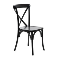 Jedálenská stolička DREV drevená čierna 43,5x44x89,5 cm HOMLA